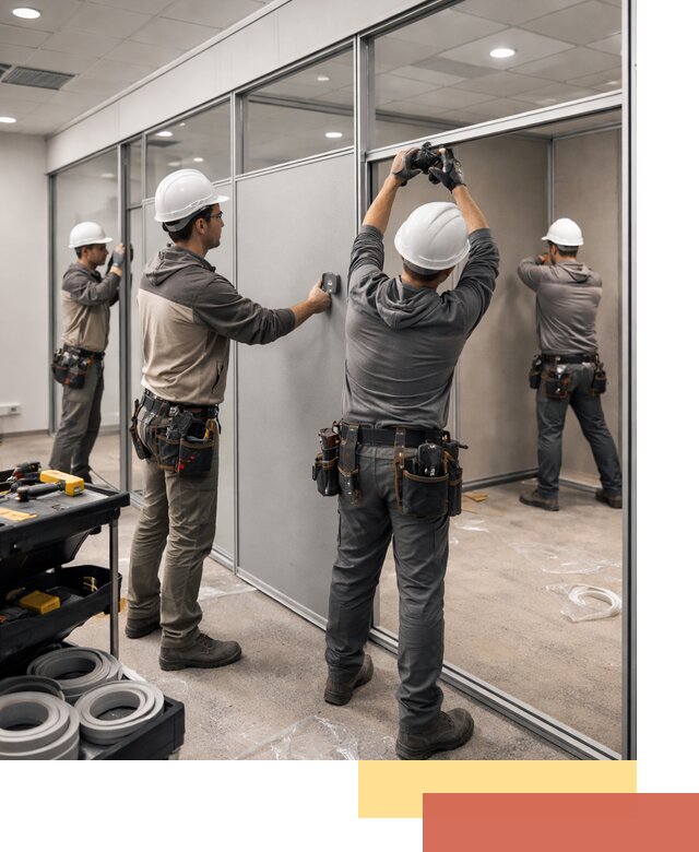 Мобильные офисные перегородки под ключ в Шуе