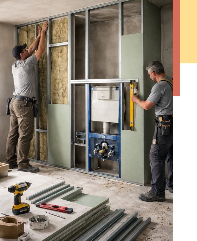 Установка сантехнических перегородок в Шуе от 8738 руб. | ОТДЕЛОЧНИК-Шуя