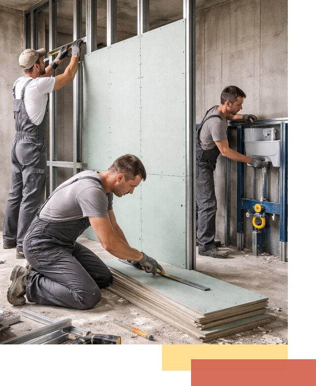 Монтаж и ремонт сантехнических перегородок в Шуе