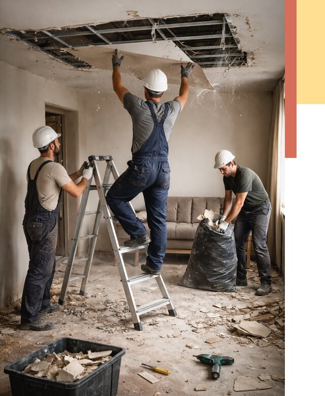 Демонтаж гипсокартонного потолка в Шуе от 432 руб. за м2 — ОТДЕЛОЧНИК-Шуя