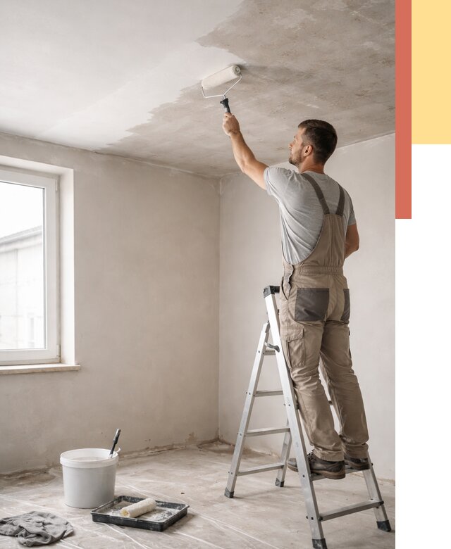 Грунтовка потолка в Шуе от 2570 руб. — быстро и недорого | ОТДЕЛОЧНИК-Шуя