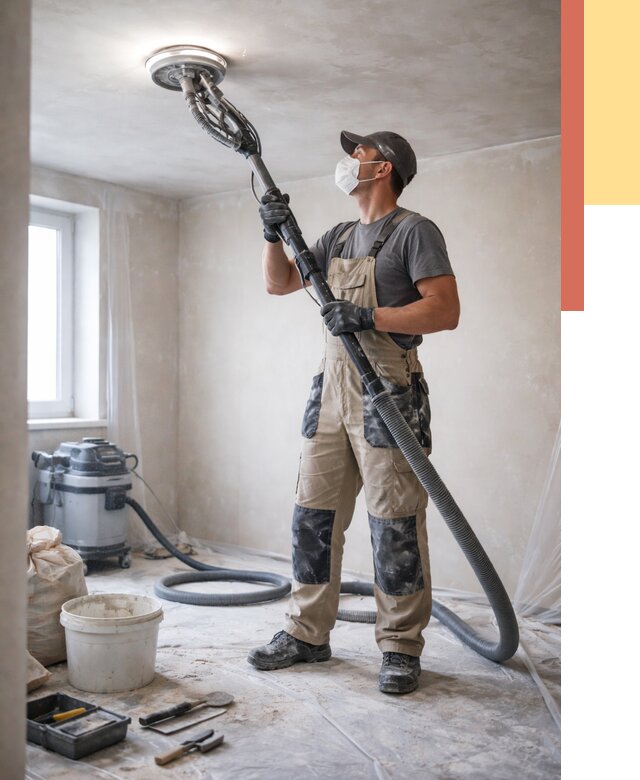 Шлифовка потолка в Шуе от 3598 руб. — услуги шлифования потолка | ОТДЕЛОЧНИК-Шуя