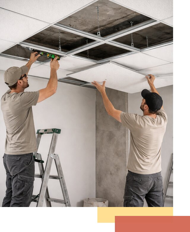 Монтаж потолка Армстронг под ключ в Шуе