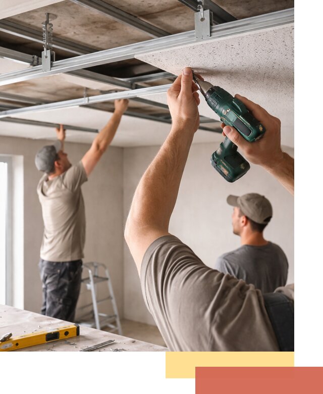 Монтаж акустического потолка в Шуе под ключ