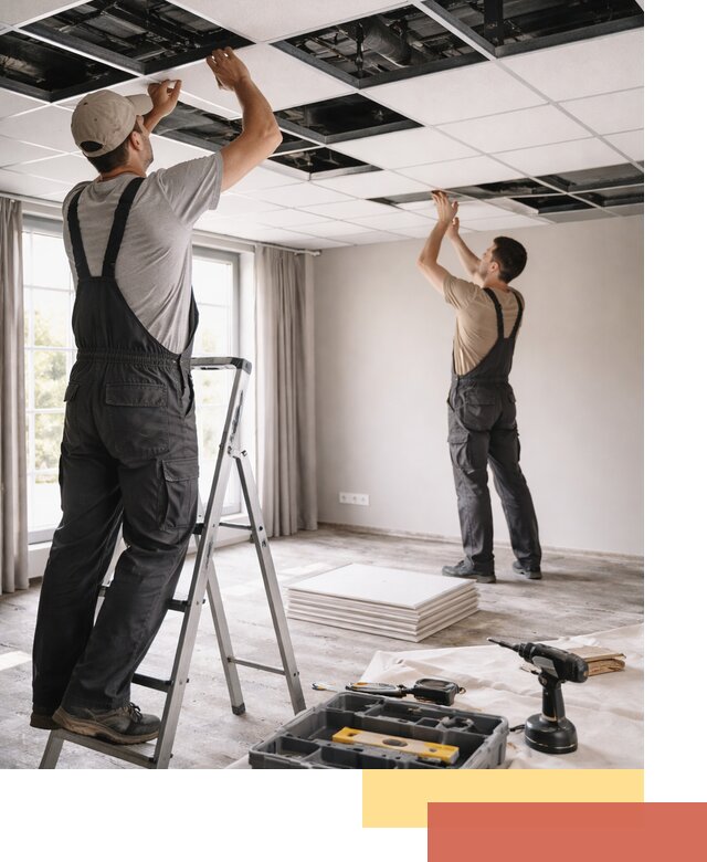 Замена плит подвесного потолка в Шуе быстро и качественно