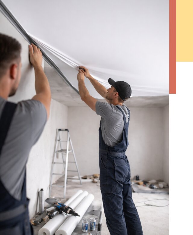 Монтаж матового натяжного потолка в Шуе от 4626 руб./м² — быстро и недорого | ОТДЕЛОЧНИК-Шуя