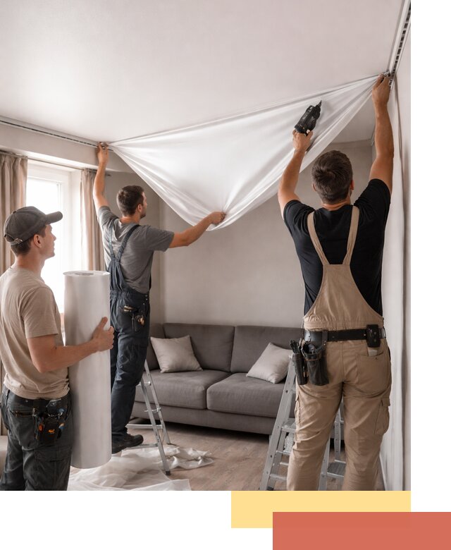 Монтаж сатинового натяжного потолка в Шуе качественно и быстро