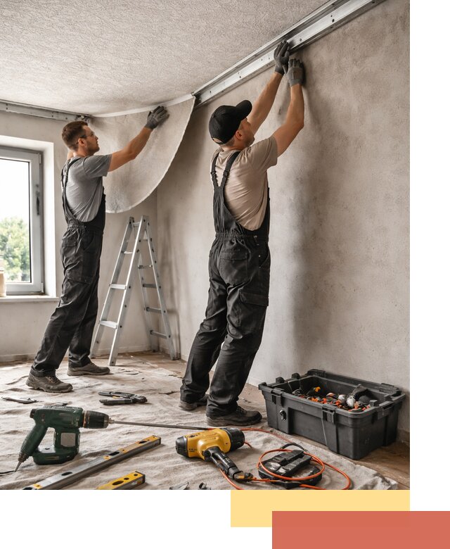 Монтаж фактурного натяжного потолка в Шуе качественно и быстро