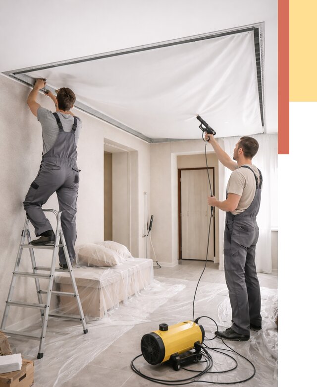 Монтаж натяжного потолка в прихожей в Шуе от 2724 руб. под ключ | ОТДЕЛОЧНИК-Шуя