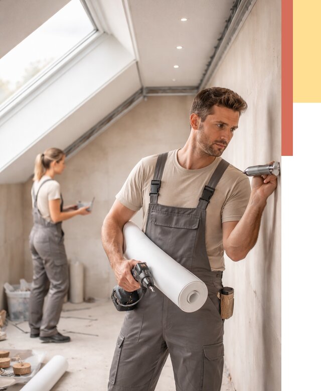 Монтаж натяжного потолка на мансарде в Шуе от 3598 руб. | ОТДЕЛОЧНИК-Шуя