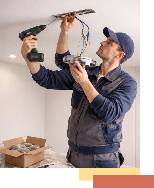 Установка люстры в натяжной потолок в Шуе