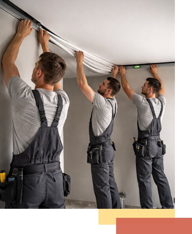 Теневые натяжные потолки в Шуе: монтаж и отделка быстро и качественно