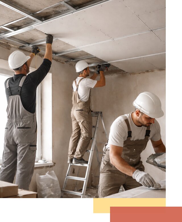 Одноуровневый потолок из гипсокартона в Шуе — монтаж и отделка