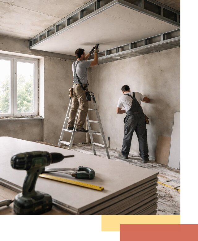 Двухуровневый потолок из гипсокартона в Шуе