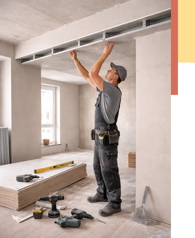 Потолок из гипсокартона с нишей в Шуе от 1285 руб. под ключ | ОТДЕЛОЧНИК-Шуя