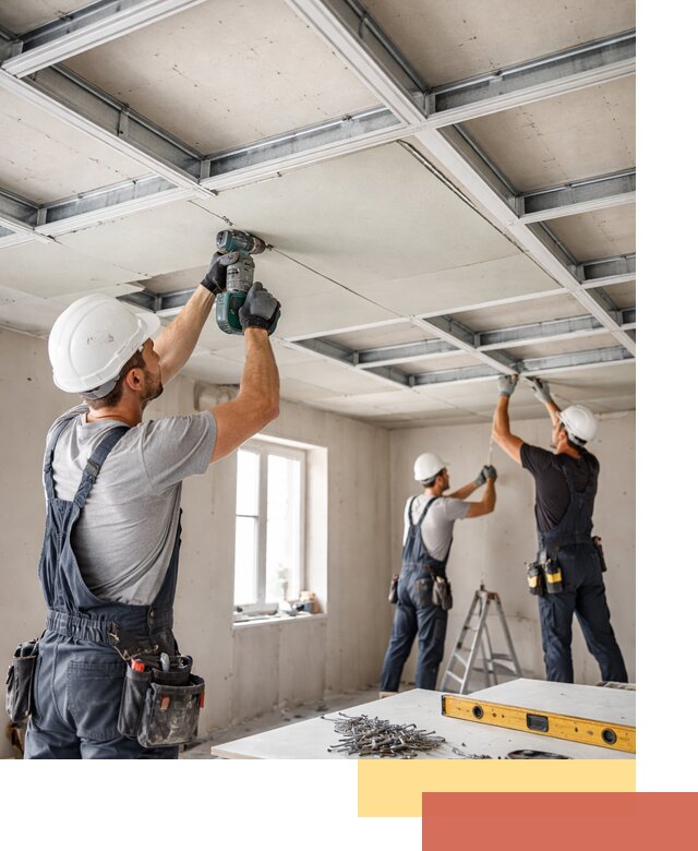 Кессонный потолок из гипсокартона под ключ в Шуе