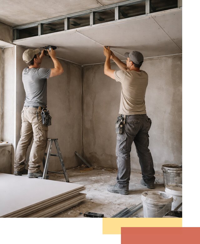 Короб из гипсокартона на потолке под ключ в Шуе