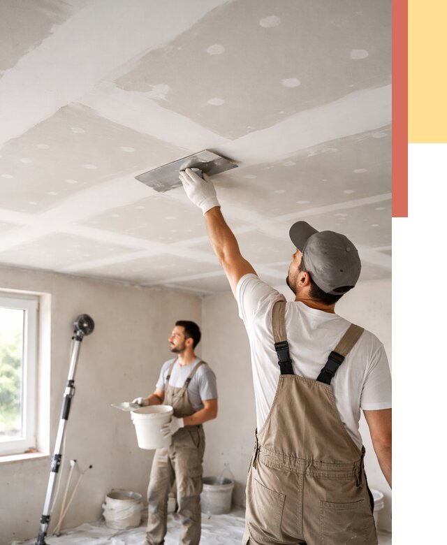 Шпаклевка потолка из гипсокартона в Шуе от 3290 руб./м2 — услуги под ключ | ОТДЕЛОЧНИК-Шуя