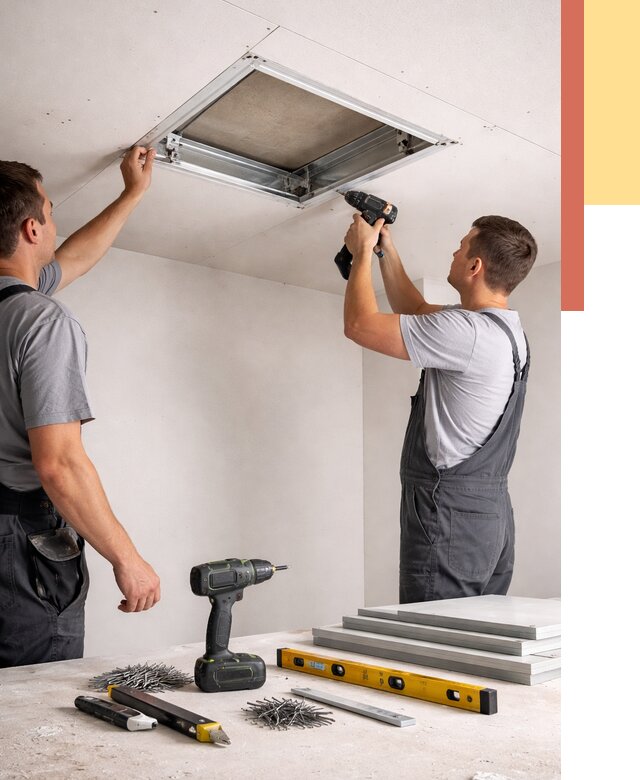 Установка люка в потолок ГКЛ в Шуе от 2570 руб. под ключ | ОТДЕЛОЧНИК-Шуя