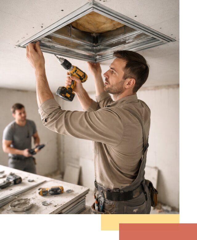 Монтаж люка в потолок из ГКЛ в Шуе