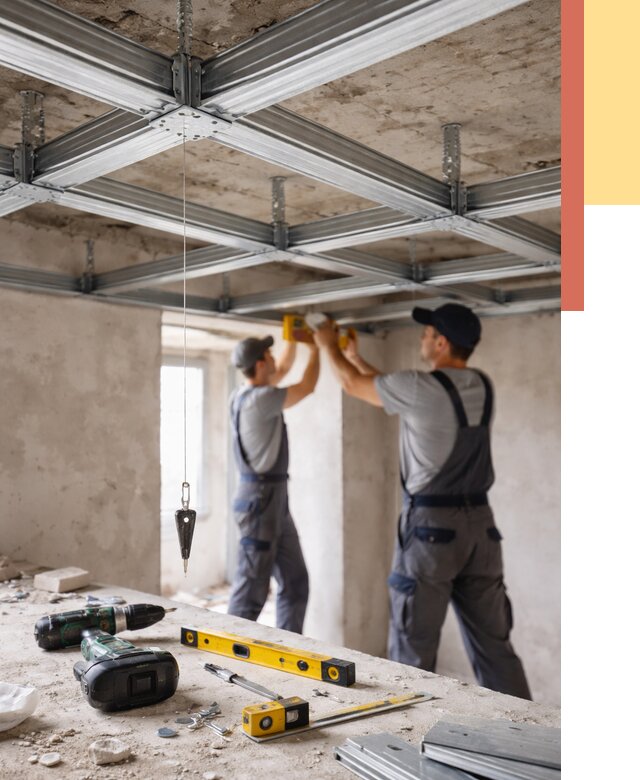 Монтаж каркаса потолка из профиля в Шуе от 4626 руб. — услуги ОТДЕЛОЧНИК-Шуя