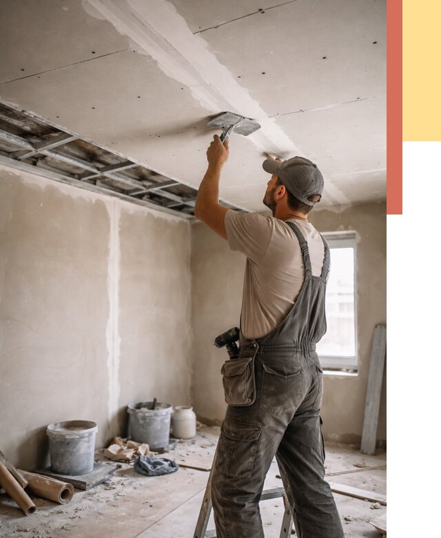 Ремонт потолка из гипсокартона в Шуе от 668 руб./м² — быстро и недорого | ОТДЕЛОЧНИК-Шуя