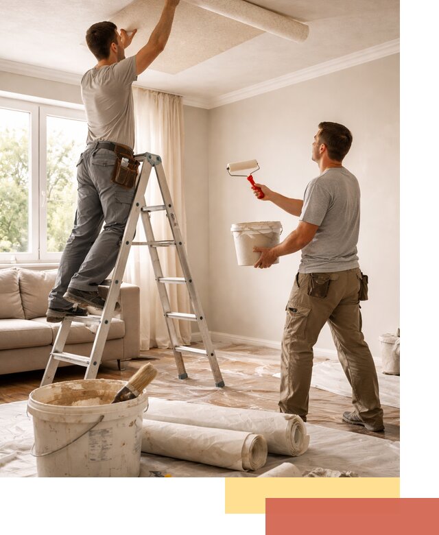 Поклейка обоев на потолок в Шуе — качественно и быстро