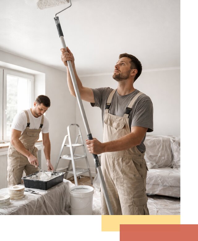 Покраска потолка водоэмульсионной краской в Шуе