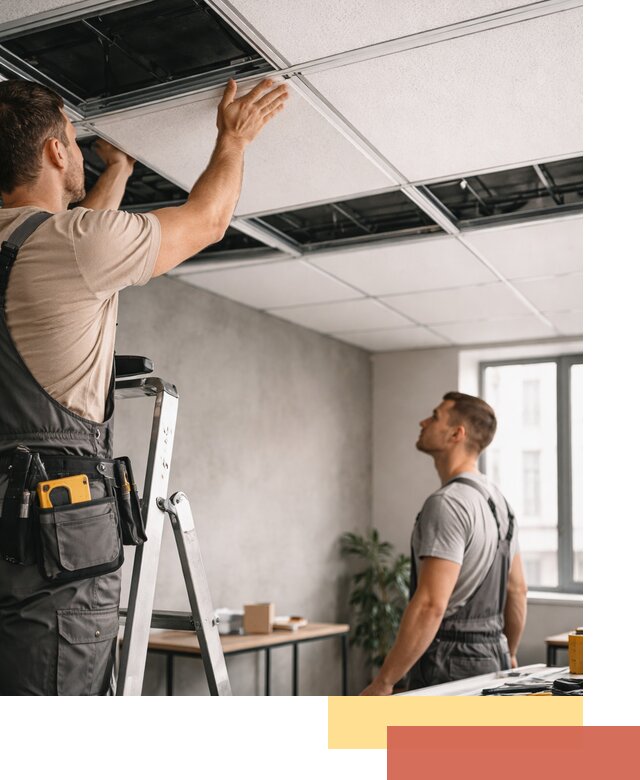 Монтаж потолочной плитки в Шуе качественно и в срок