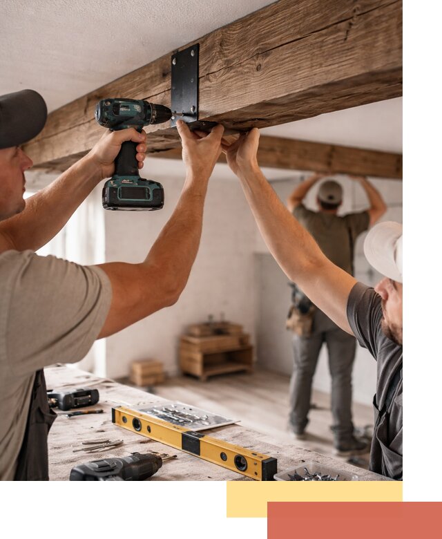 Монтаж декоративных потолочных балок в Шуе