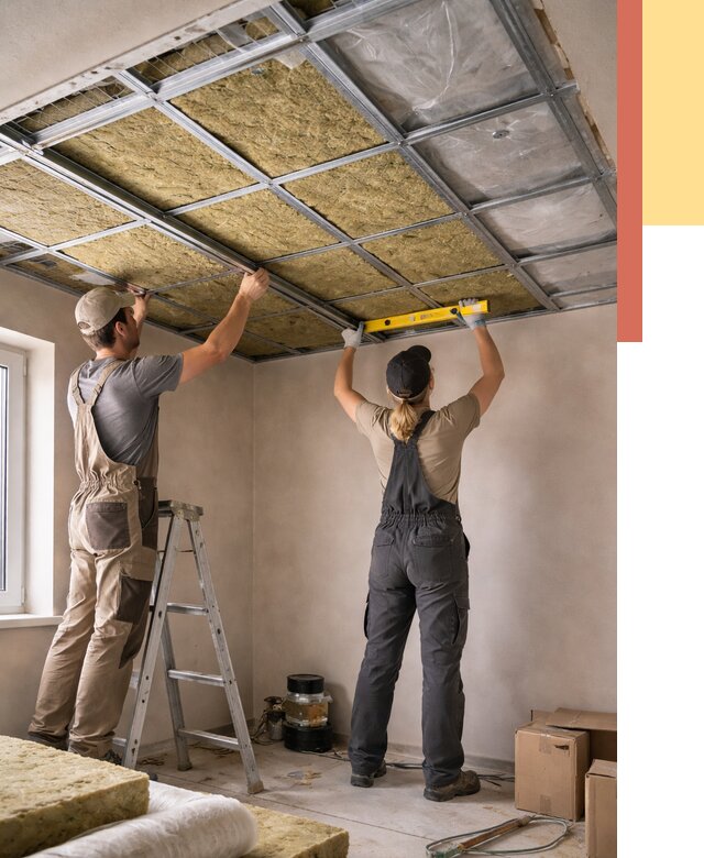 Шумоизоляция потолка в Шуе от 1285 руб. под ключ — услуги ОТДЕЛОЧНИК-Шуя